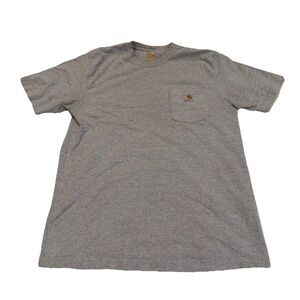 Mens Carhartt T-Shirt Workwear Short Sleeve Medium Original Fit Solid Gray